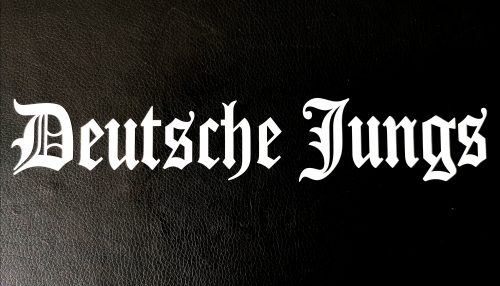 Aufkleber Deutsche Jungs weiß Transparent