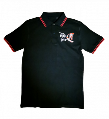 Poloshirt Kategorie C schwarz rot