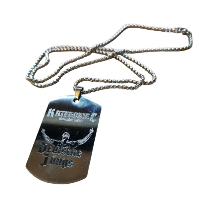 Edelstahl Dogtag Deutsche Jungs Logo silber