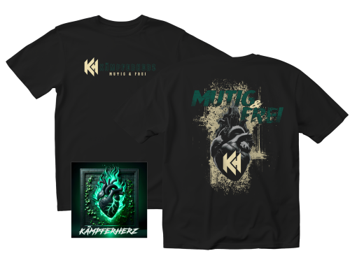 Set CD und T-shirt Kämpferherz Mutig und Frei 
