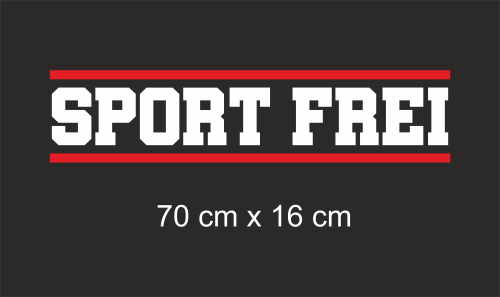Heckscheibenaufkleber Sport-Frei