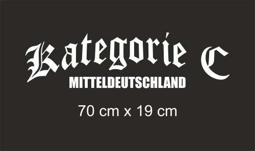Heckscheibenaufkleber Kategorie C Mitteldeutschland