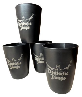 Set Becher Deutsche Jungs schwarz 4 Stück