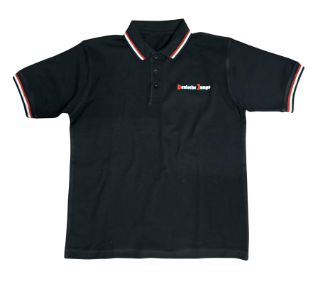 Poloshirt Deutsche Jungs Unsere Farben schwarz