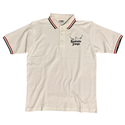 Poloshirt Deutsche Jungs Unsere Farben weiß