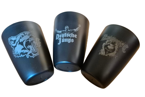 Set Becher schwarz 3 Stück