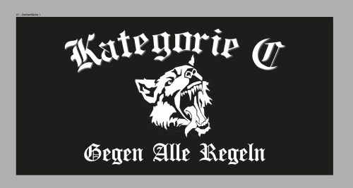 Kategorie C Demobanner PVC groß