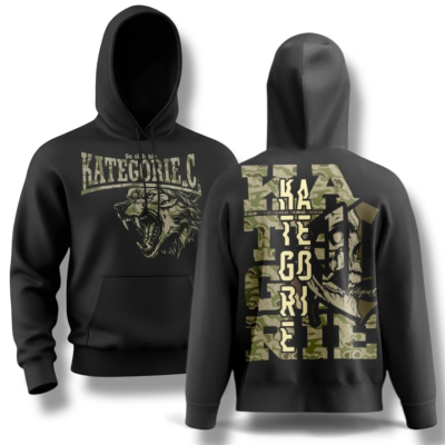 Kapuzenpullover Kategorie C Wolf im Splittertarn