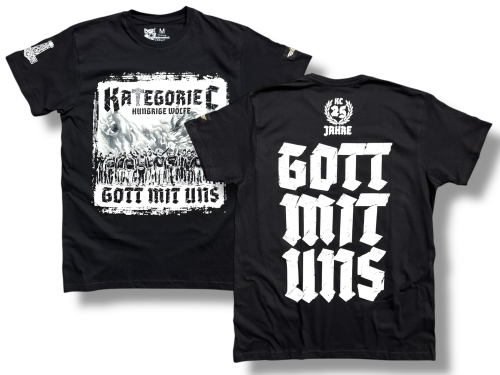 T-shirt Kategorie C Gott mit uns schwarz inklusive Gott mit uns CD gratis.