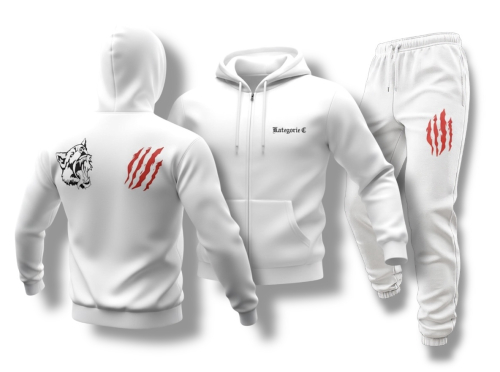 Trainingsanzug Kategorie C Stick Kratzer weiß