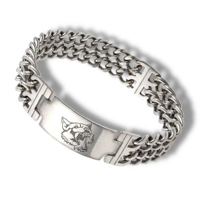 Armband Wolfskopf Edelstahl