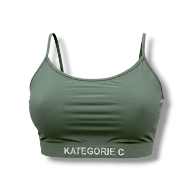 Frauen Croppet Top oliv