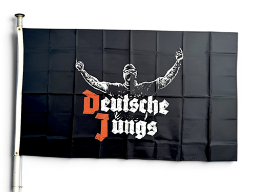 Fahnenbanner Deutsche Jungs schwarz NEU