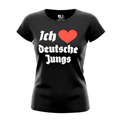 Frauenshirt Ich liebe Deutsche Jungs