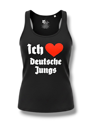Frauen Tank Top Ich liebe Deutsche Jungs