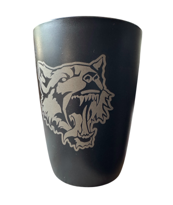 Becher Wolfskopf schwarz 0,5l
