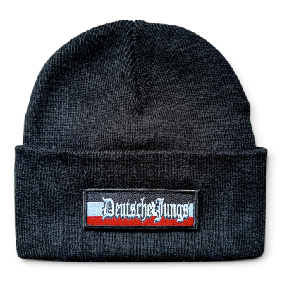 Mütze Deutsche Jungs schwarz weiß rot Klettpatch