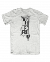T-shirt Hannes Wir bleiben Frei weiß