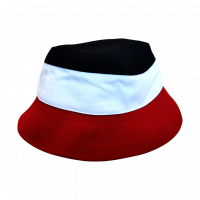 Hut schwarz weiß rot