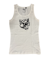 Frauen Tank Top Wolfskopf weiß