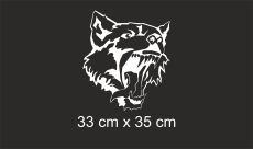 Heckscheibenaufkleber Wolfskopf