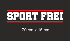 Heckscheibenaufkleber Sport-Frei