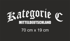 Heckscheibenaufkleber Kategorie C Mitteldeutschland