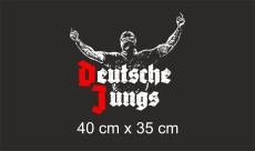Heckscheibenaufkleber Deutsche Jungs Logo
