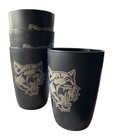 Set Becher Wolfskopf schwarz 4 Stück