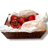 Kategorie C Weihnachtsbaumkugeln Wolfskopf rot 6er Set