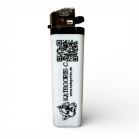 Kategorie C Werbefeuerzeug weiß QR