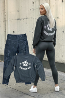 Frauen Sweatshirt Einer für Alle oversized schwarz