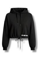 Frauen Kapuzenpullover So sind wir schwarz