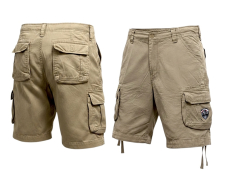 Cargohose kurz Deutsche Jungs Wappen beige