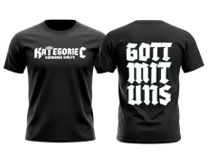 T-shirt Kategorie C Gott mit uns schwarz NEU
